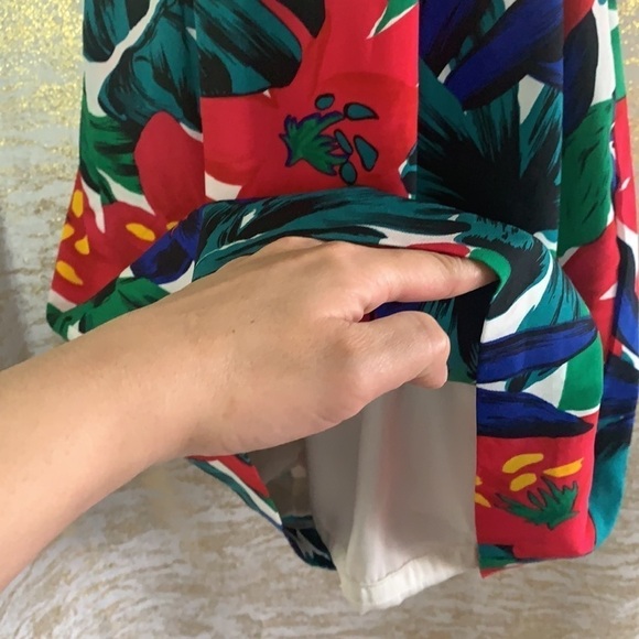 Armani Exchange Floral Print Halter Mini Belted Dress Size 4 - Picture 9 of 16